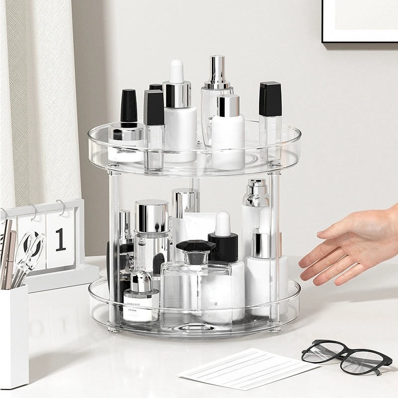 Desk Setup Productivity - 1pc rotating cosmetics storage box dressing
