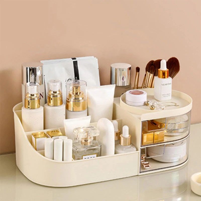 Desk Drawer Unit - Large Capacity Cosmetic Storage Box with