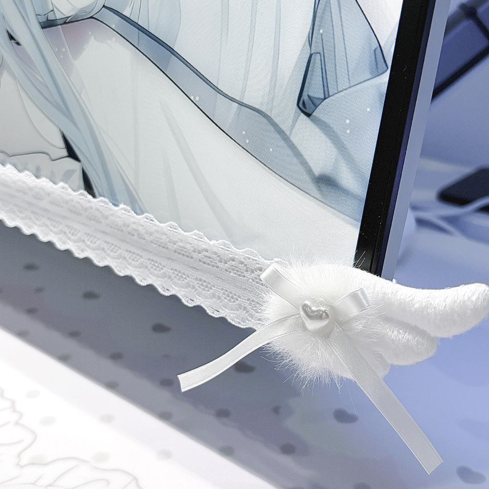 Desk Setup Tech - New Screen Decor White Lace Monitor