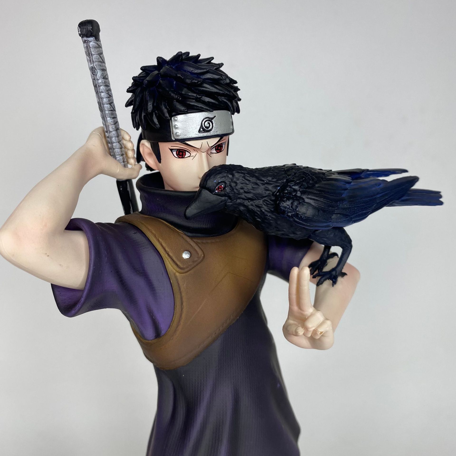 Desk Setup With Tv - Uchiha Shisui Action Figure Crow Statue