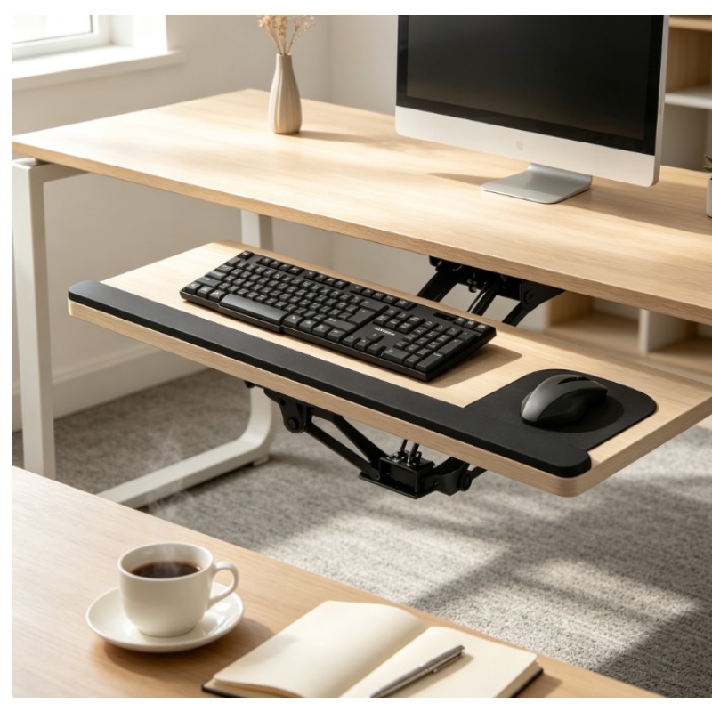 Desk Drawer Unit - Keyboard Tray Under Desk Sliding Drawer