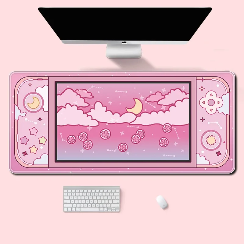 Desk Setup Tech - Moon and Stars Large Desk Mat