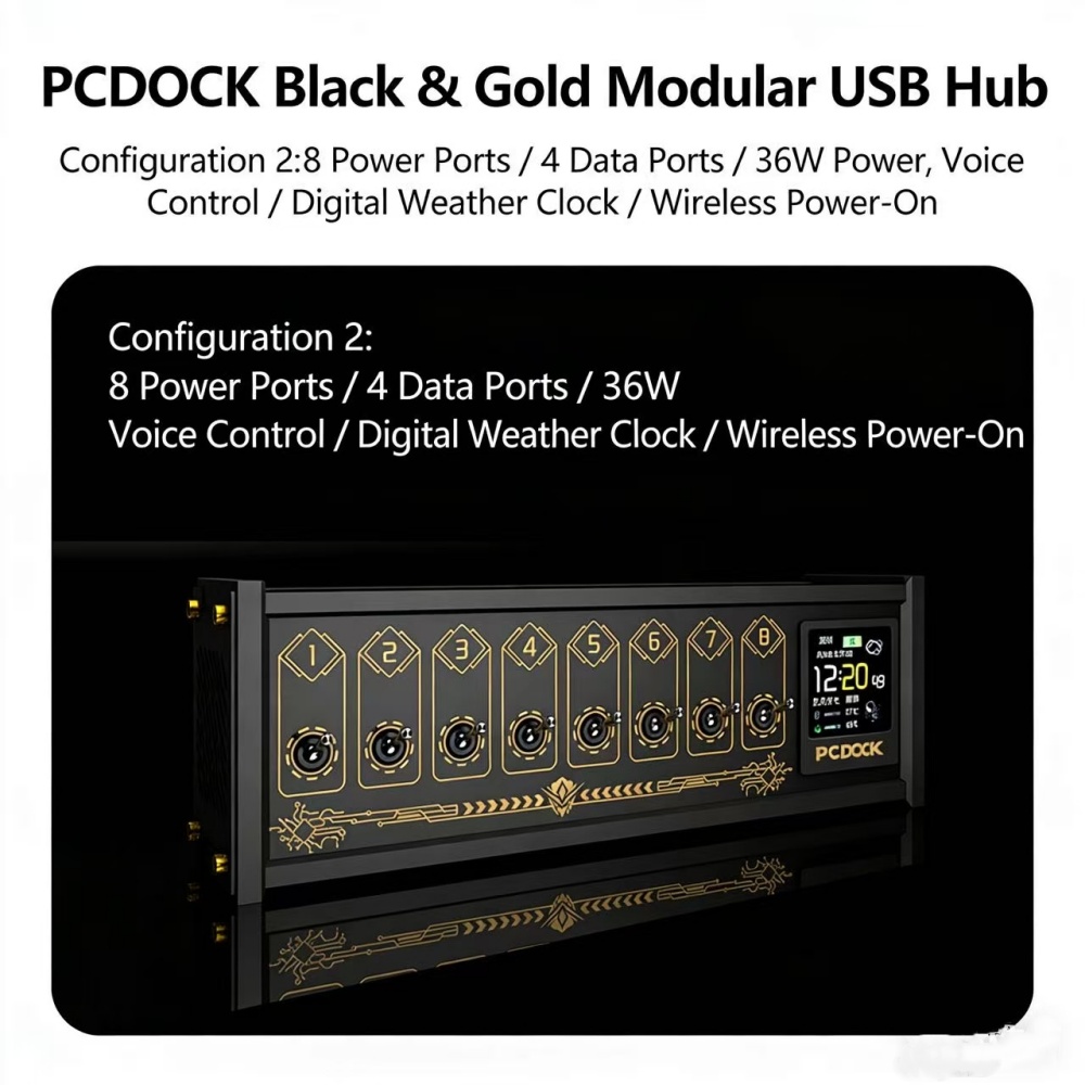 Desk Setup Tech - PCDOCK Block USB Desktop Power Strip