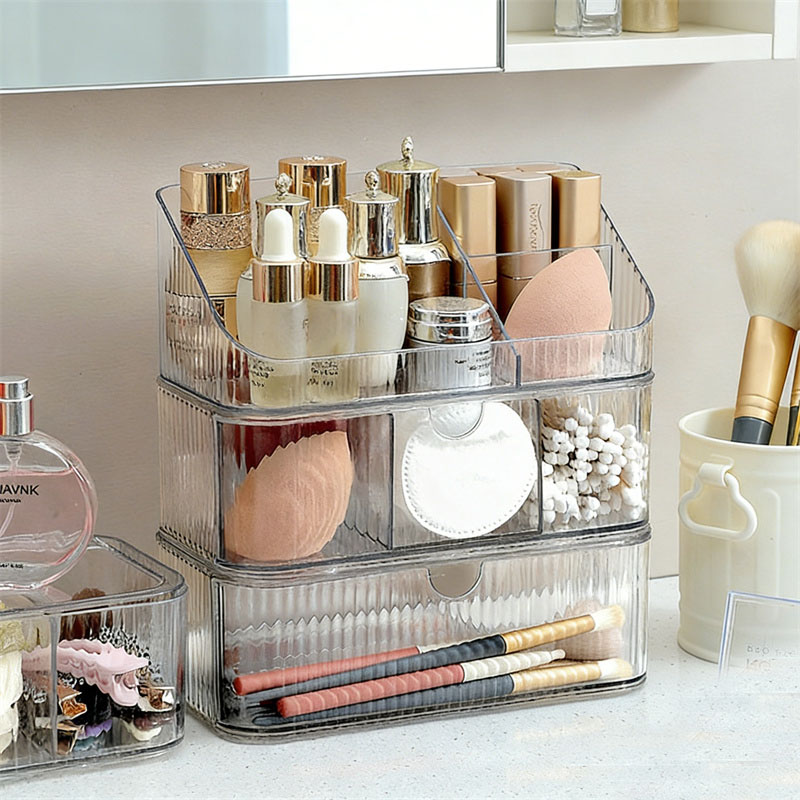 Desk Drawer Unit - Drawer Type Cosmetics Storage Box Stackable