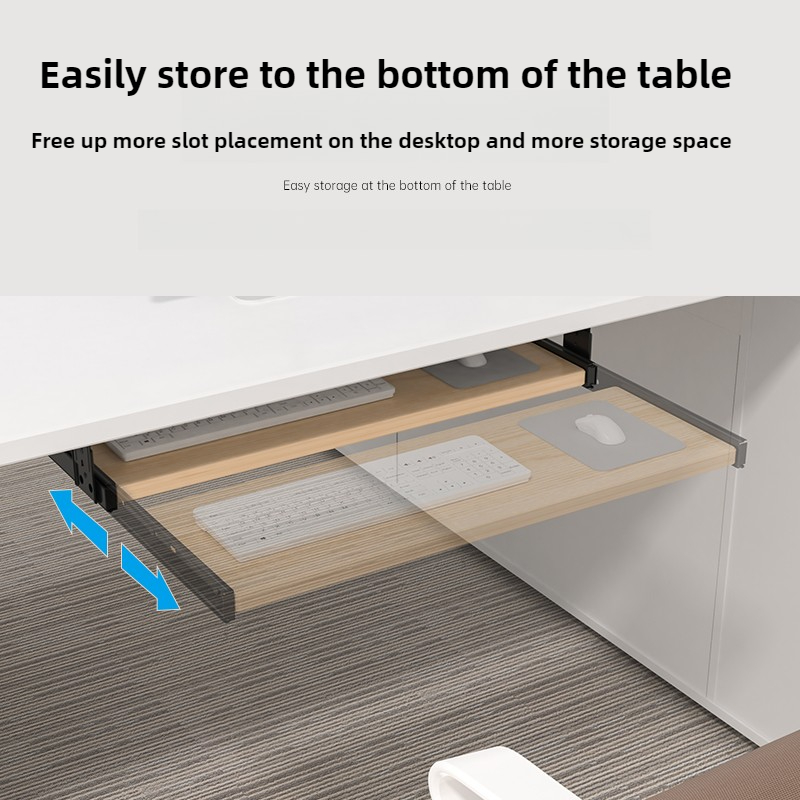 Wood Keyboard Tray Under Desk  - Desk Setup Height 评论和价格