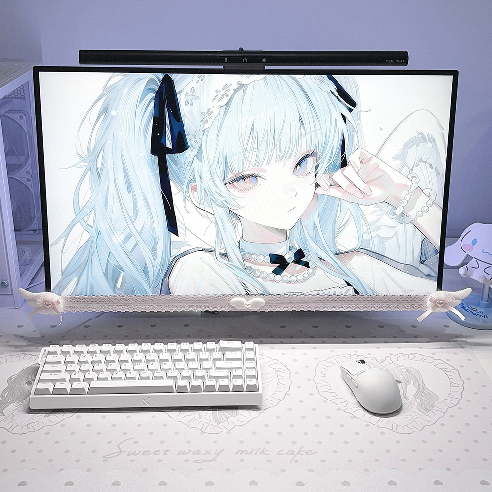 New Screen Decor White Lace Mo - Desk Setup Tech 评论和价格
