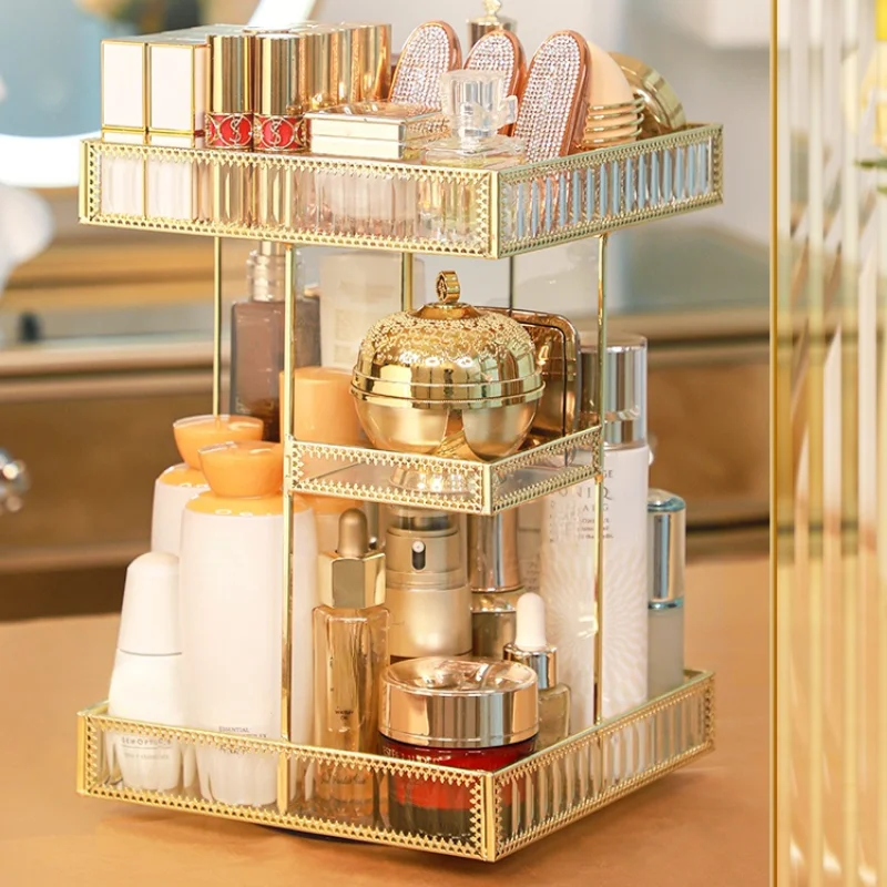 Rotating Cosmetic Storage Box  - Desk Setup Productivity 评论和价格