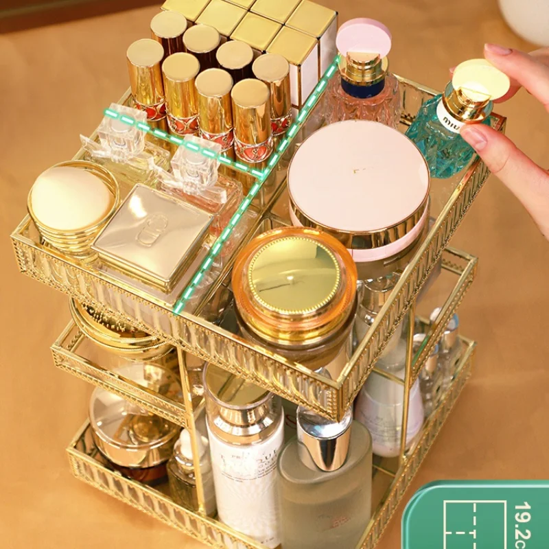 Rotating Cosmetic Storage Box  - Desk Setup Productivity 评论和价格