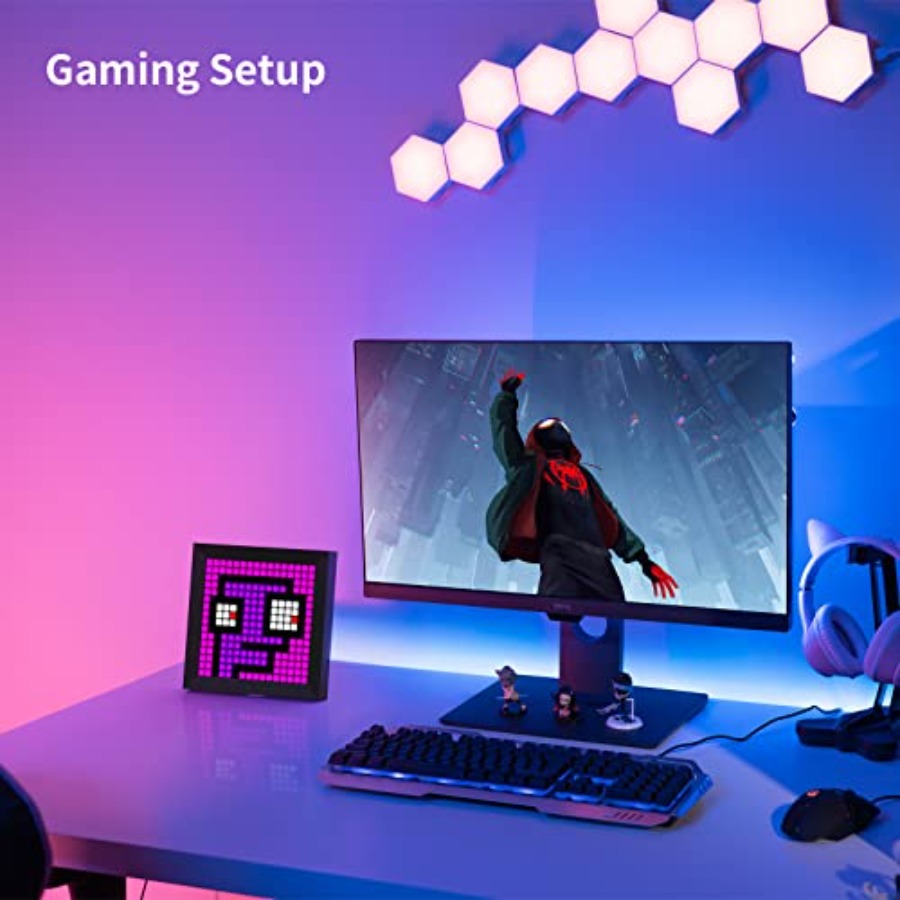 LED Light Pixel Display Panel  - Desk Setup With Tv 评论和价格