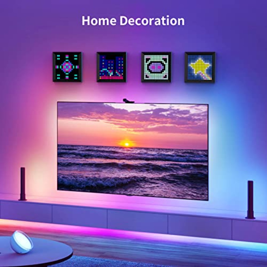 LED Light Pixel Display Panel  - Desk Setup With Tv 评论和价格