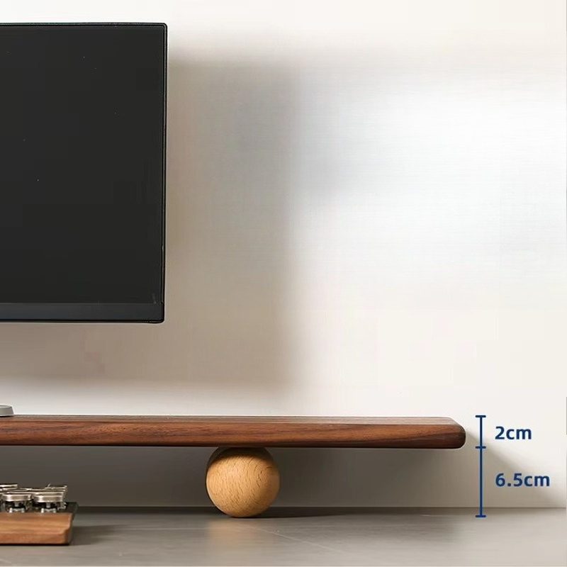 Solid Wood Monitor Riser Lapto - Desk Setup Monitor And Laptop 评论和价格