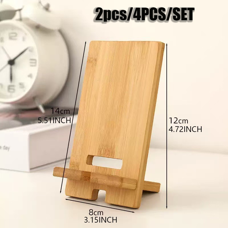 2pcs/4pcs/Set Wood Bamboo Phon - Desk Setup Kit 评论和价格