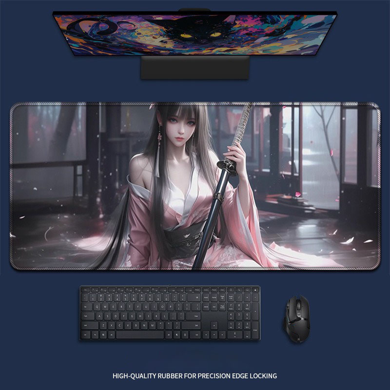Sexy Anime Girl Red Fan Extend - Desk Setup Tech 评论和价格