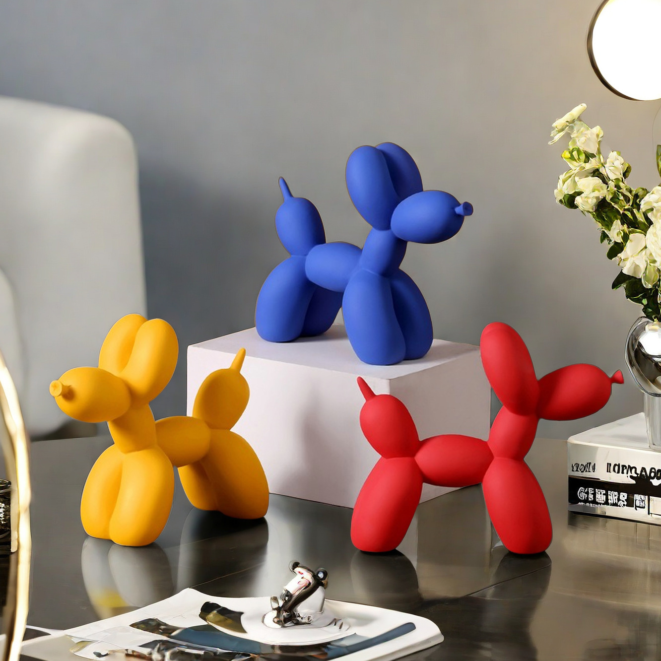 Lovely Color Resin Balloon Dog - Desk Setup Kit 评论和价格