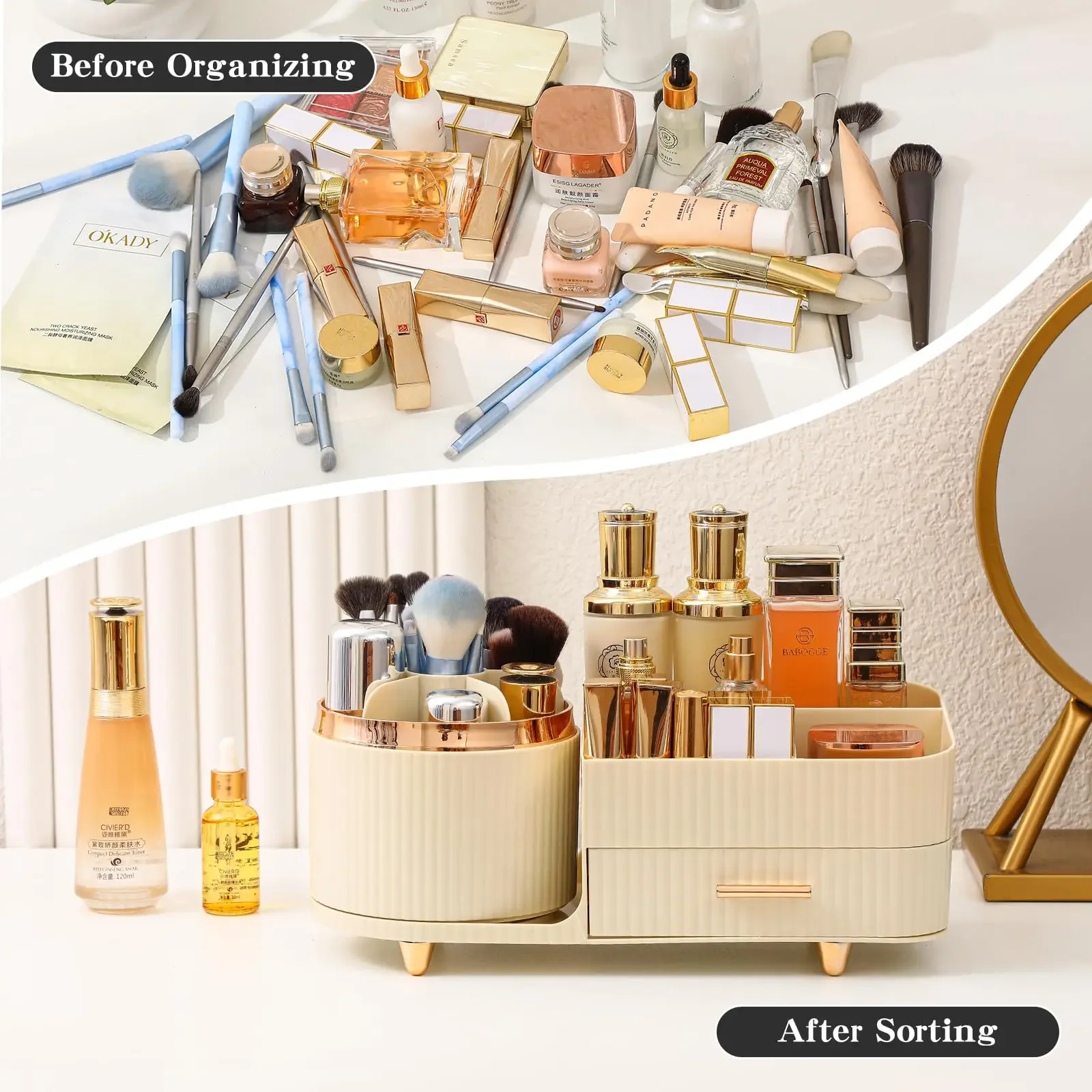 Makeup Brush Holder Large Capa - Desk Drawer Unit 评论和价格