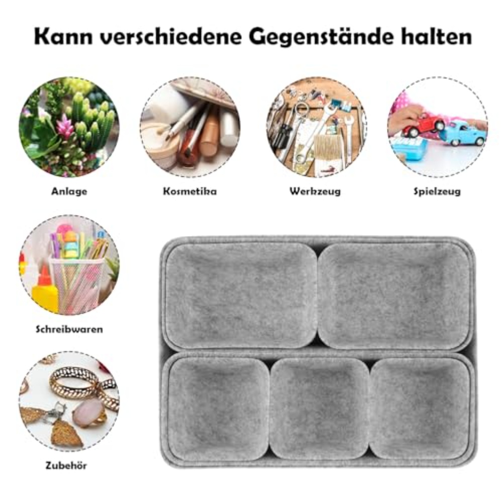 8pcs/set Felt Storage Box Desk - Desk Drawer Unit 评论和价格