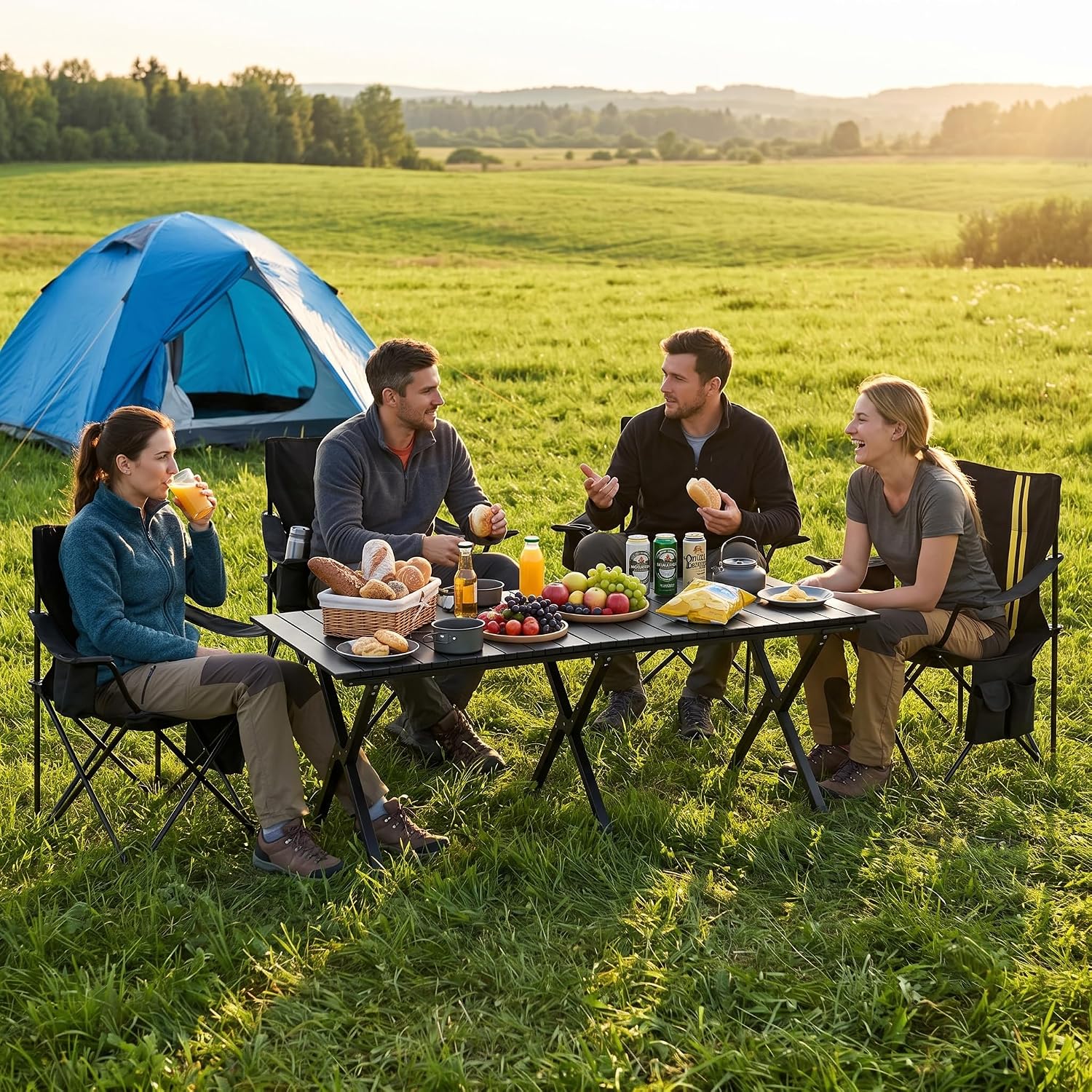 Folding Camping Chair And Tabl - Desk Setup Kit 评论和价格