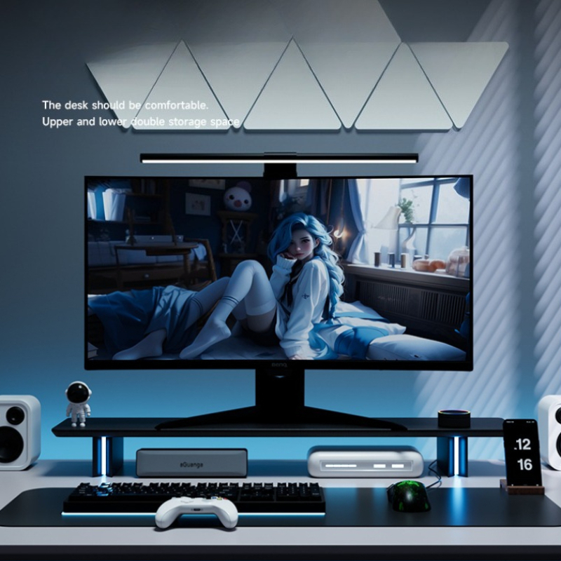 RGB Monitor Stand Ergonomic Co - Desk Setup Monitor And Laptop 评论和价格