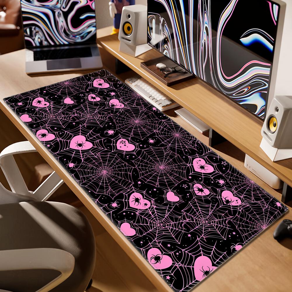90x40 White or Pink Spiderweb  - Desk Setup Tech 评论和价格