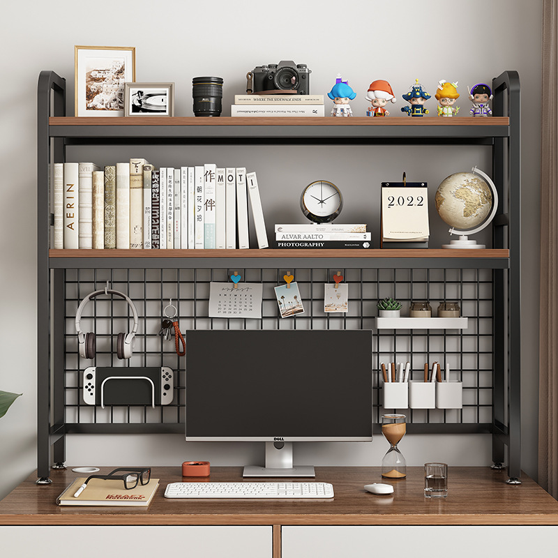 Bookshelf with Grid Desk Stora - Desk Setup Productivity 评论和价格