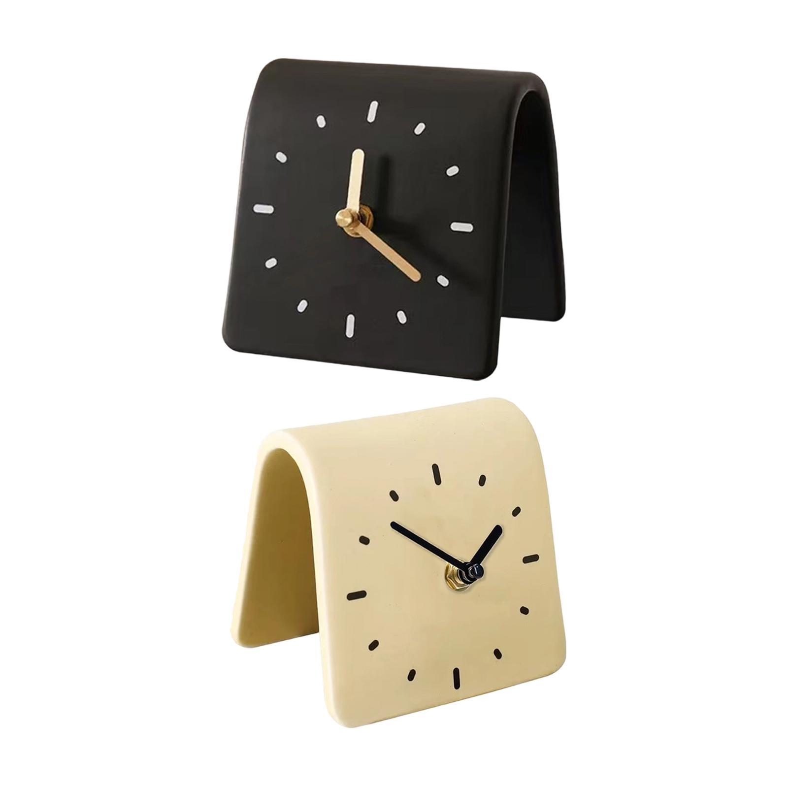 Desk Clock Modern Art Shelf Cl - Desk Setup Productivity 评论和价格