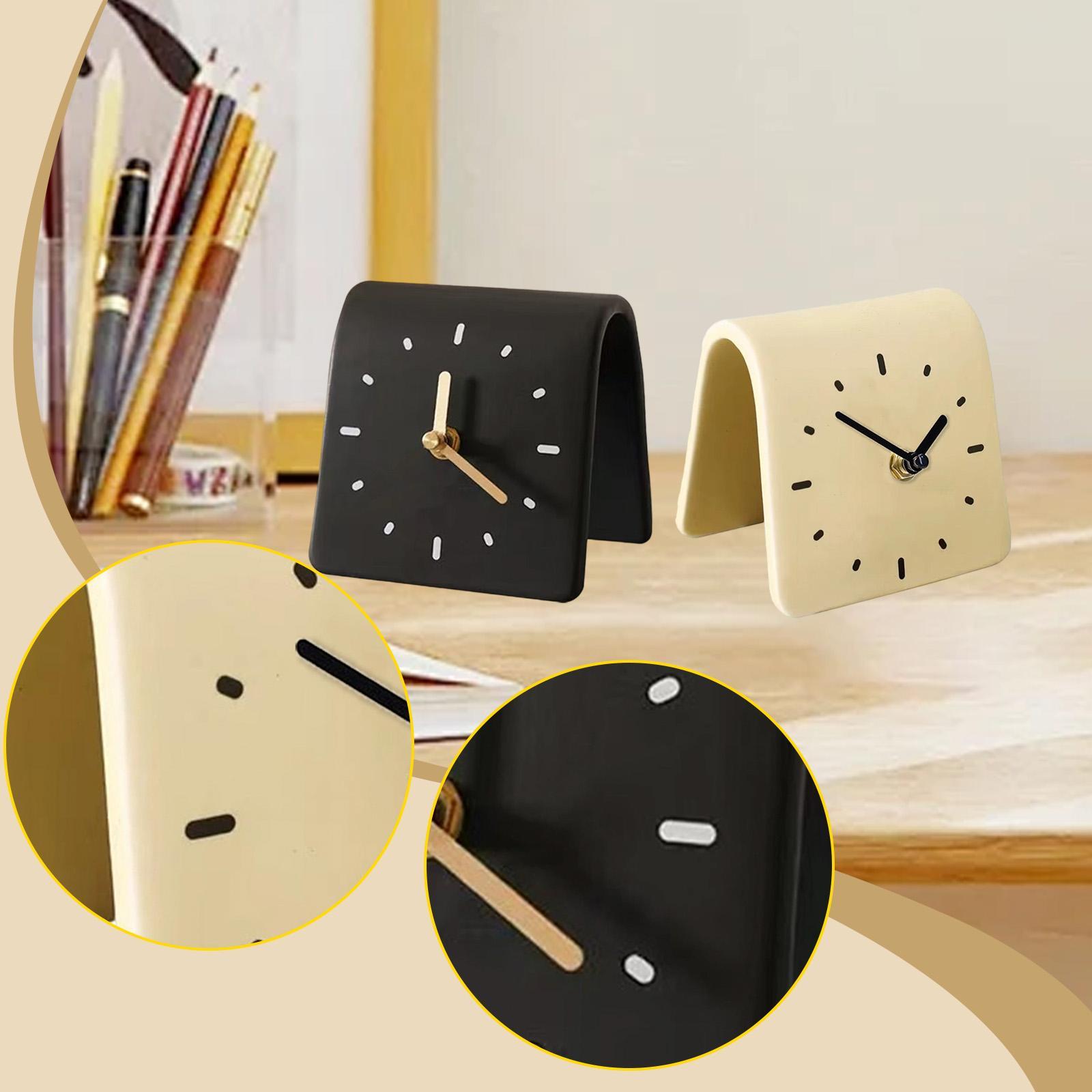 Desk Clock Modern Art Shelf Cl - Desk Setup Productivity 评论和价格