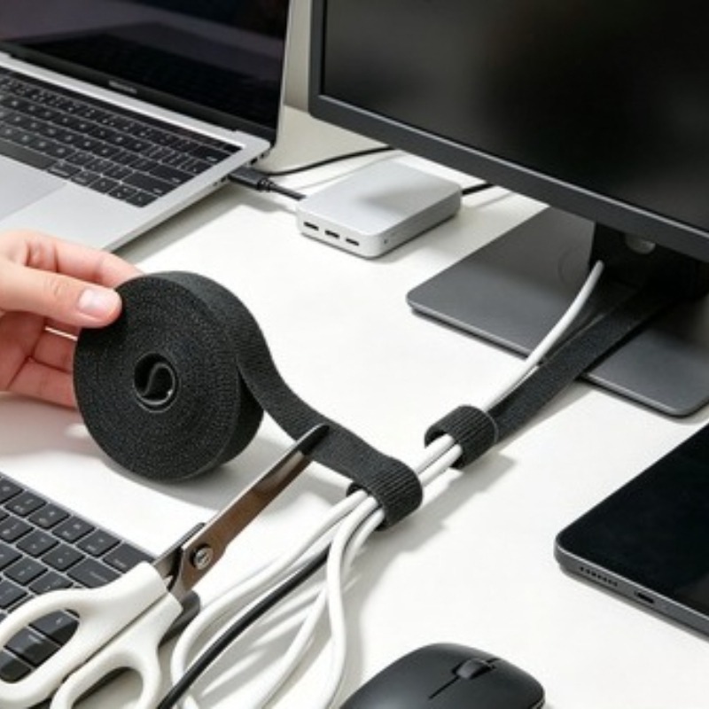 2PCS self-adhesive Velcro cabl - Cable Velcro Strap 评论和价格