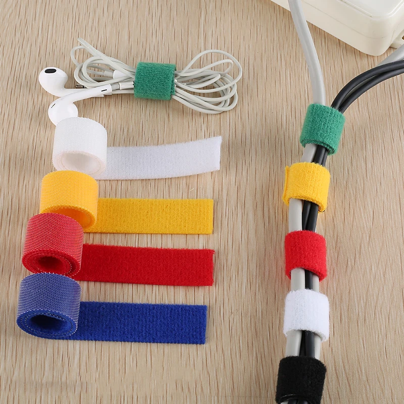 5M DIY Reusable Nylon Cable Ti - Cable Velcro Strap 评论和价格