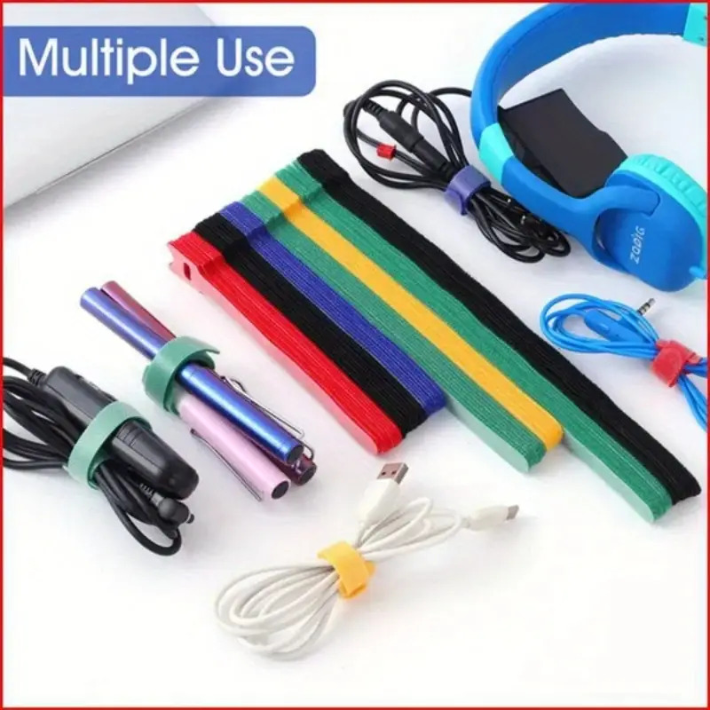 30Pcs Multicolor Reusable Velc - Cable Velcro Strap 评论和价格