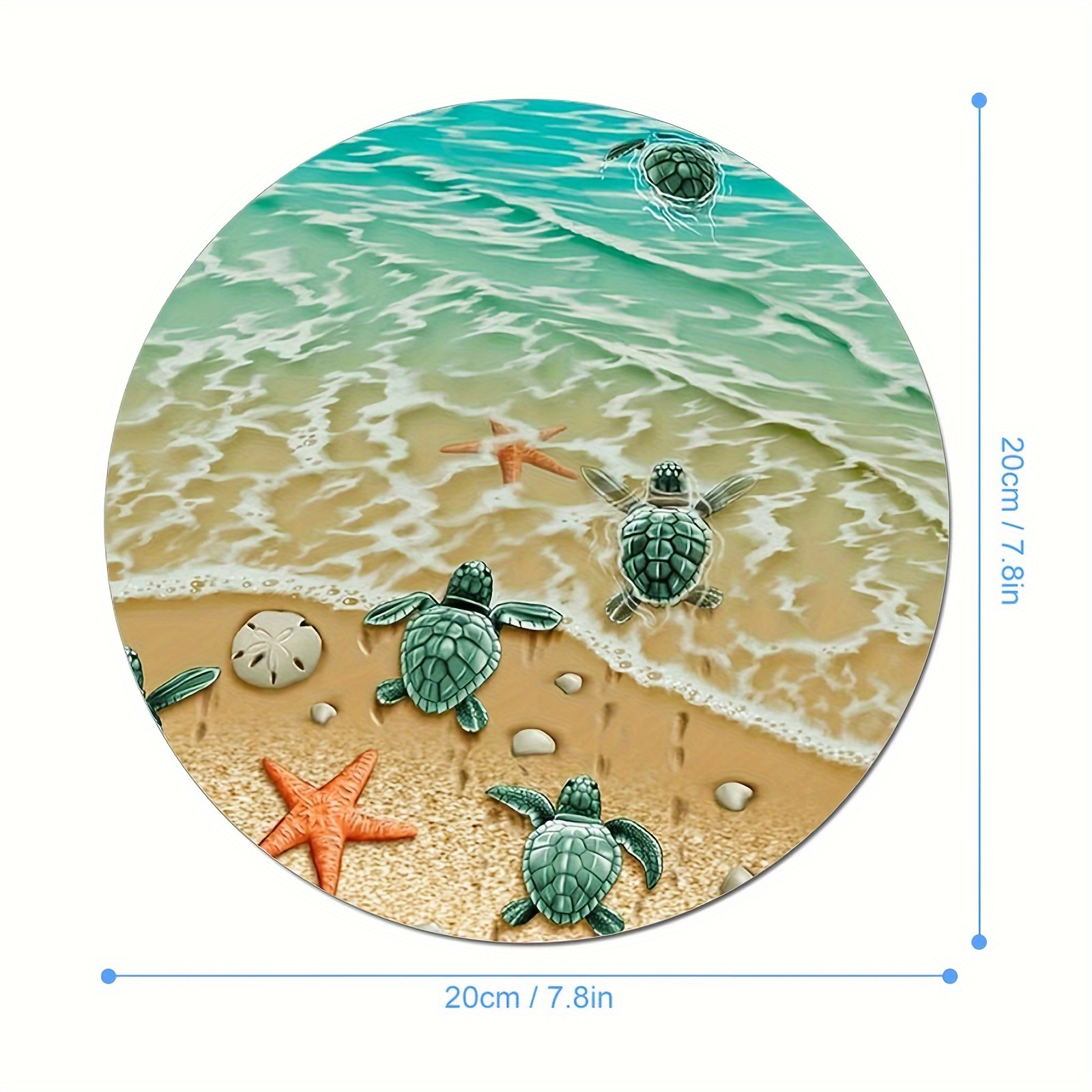 Adorable Turtle Starfish Round - Desk Setup Productivity 评论和价格